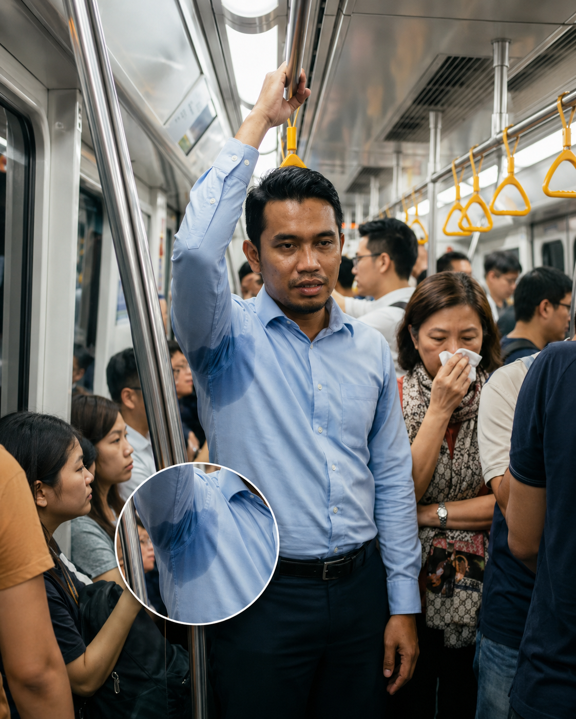 Kesan basah baju biasa